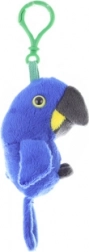 Porte-clés en peluche ara hyacinthe