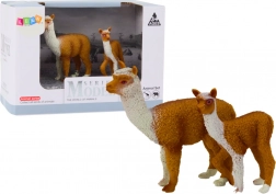 Figurine lama avec petit – set 8 et 6 cm