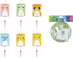 Lampion cylindre Animaux 16 cm