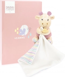 Doudou peluche animal avec petite couverture 11 cm