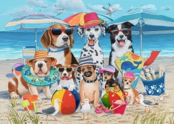 Puzzle Amis animaux à la plage 35 pièces