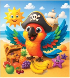 Puzzle en bois Perroquet pirate 20 pièces WOODEN CITY