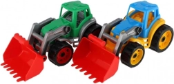 Tracteur coloré avec godet en plastique pour enfants