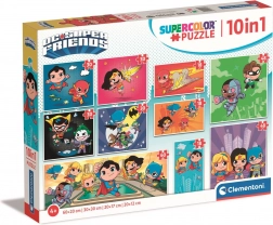 Puzzle DC Super Friends 10 en 1 CLEMENTONI