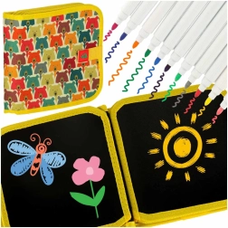 Carnet à dessin portable – ardoise à craies avec motif oursons