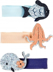 Barrettes pour cheveux à motif marin - 3 pièces