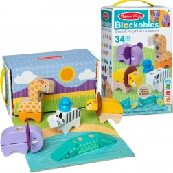 Jeu de construction en bois animaux safari 34 pièces MELISSA & DOUG