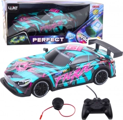voiture RC de course avec télécommande – vert avec accents roses