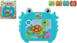 Puzzle coulissant pour enfants en forme de crabe avec des animaux marins