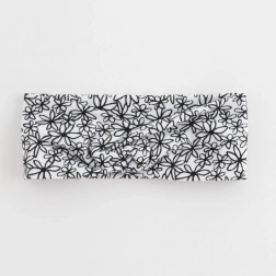 Bandeau bébé en coton NEW BABY Be Happy à motif floral