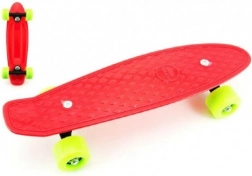 Pennyboard 43 cm avec axes métalliques, capacité de charge 60 kg – Rouge