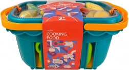 Panier avec aliments à découper – vert foncé