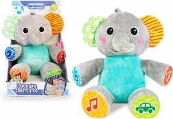Éléphanteau en peluche interactif pour enfants