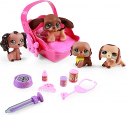 Ensemble de jouets chiens avec panier lumineux et sonore