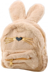 Petit sac à dos peluche lapin beige 3 L