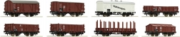 Roco ensemble de huit wagons de marchandises DRG H0