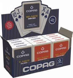 Cartes de poker en plastique PKJ – rouges, grand index