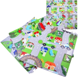 Puzzle en mousse Rue Moelleux Tapis de Jeu pour Enfants 120x120cm