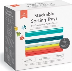 Galison trieur de puzzles, set de 6 coupelles empilables avec couvercle