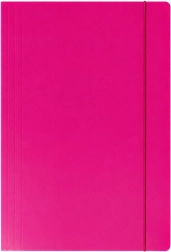 Chemise cartonnée vernie avec élastique A4+ – Rose