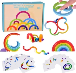 Puzzle en bois Arc-en-ciel avec tâches - Jouet Montessori
