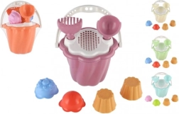 Ensemble en plastique pour sable avec seau et outils