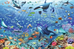 Ravensburger puzzle monde sous-marin coloré 3000 pièces