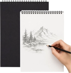 Bloc à croquis A4 à spirale supérieure 160 g/m², 60 feuilles