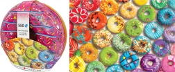 EUROGRAPHICS puzzle en boîte métallique Arc-en-ciel de donuts – 550 pièces