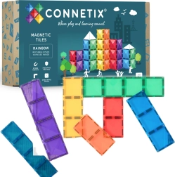 Jeu de construction magnétique CONNETIX Rainbow Rectangle Pack – 18 pièces