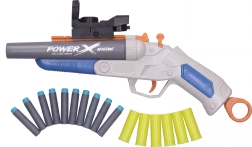 Fusil Pioneer à double canon avec projectiles en mousse et douilles