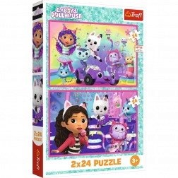 Puzzle 2x24 Amusements avec Gabby - La Maison de Gabby Tref 34433