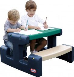 Table de pique-nique bleu-vert Little Tikes pour enfants pour le jardin