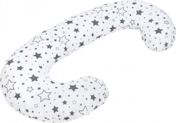 Coussin d’allaitement universel en forme de C New Baby – étoiles grises