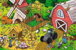Puzzle TREFLÍCI à la ferme 60 pièces