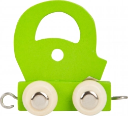 Petit train en bois alphabet coloré lettre Q