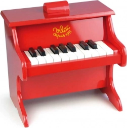 Vilac piano pour enfants rouge en bois