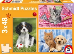Puzzle mes animaux préférés 3x48 pièces