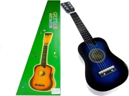 Guitare classique en bois avec médiator, bleue, 60 cm