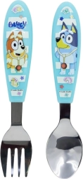 Couverts pour enfants BLUEY – cuillère et fourchette en acier inoxydable