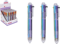 Stylo à 6 couleurs, transparent