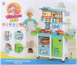 Cuisine bleue pour enfants 100 cm avec eau et sons