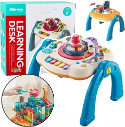 Table éducative interactive 2-en-1 avec plateau à cubes Bleu