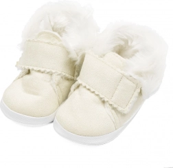 Chaussons d’hiver en suédine pour bébé New Baby, beige (3–6 mois)
