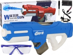 Grande pistolet à eau électrique bleu 750 ml avec lunettes de protection