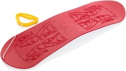 Snowboard en plastique pour enfants 70 cm rouge