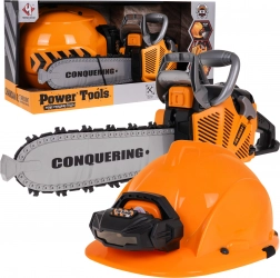 Tronçonneuse électrique avec casque