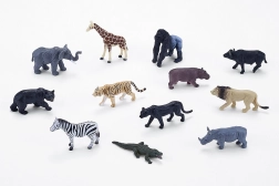 Mini monde MOJO – animaux d'Afrique, coffret de 12 figurines