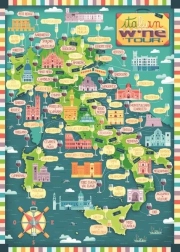 Puzzle Carte d’Italie - Tournée des vignobles italiens 1000 pièces