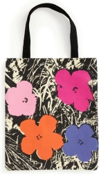 sac en toile Galison Warhol Fleurs